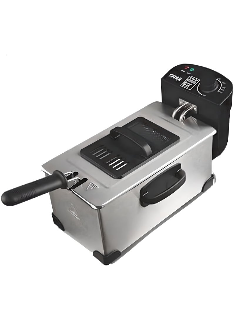 دي اس بي مقلاة كهربائية مصنوعة من الفولاذ المقاوم للصدأ، سعة 3 لترات، قابلة لضبط درجة الحرارة من 130 إلى 190 درجة مئوية 2000 وات - Image 1